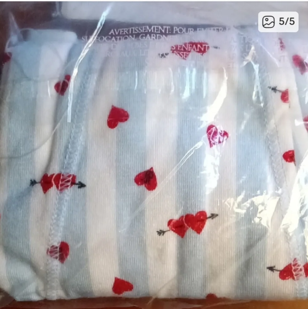 Victoria's Secret Light Blue and Red Heart Boxer Shorts - Picture 5 of 6